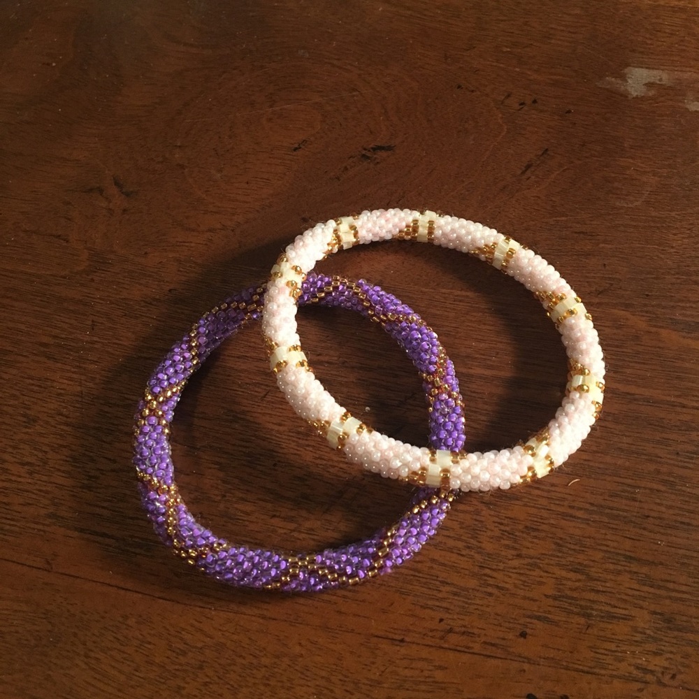 Beaded roll-on bracelets